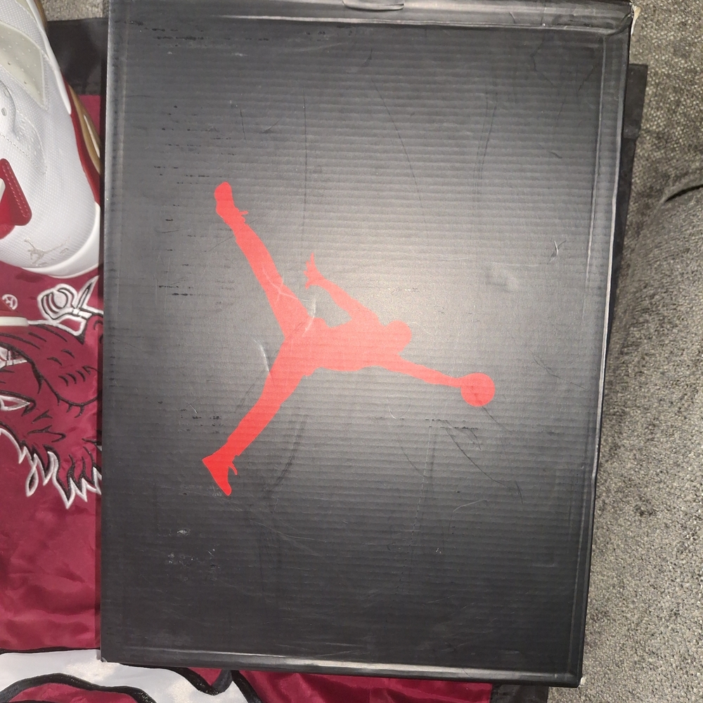  Nike Air Jordan VI 6 Retro Alternate White Grey Red - Picture 9 of 9